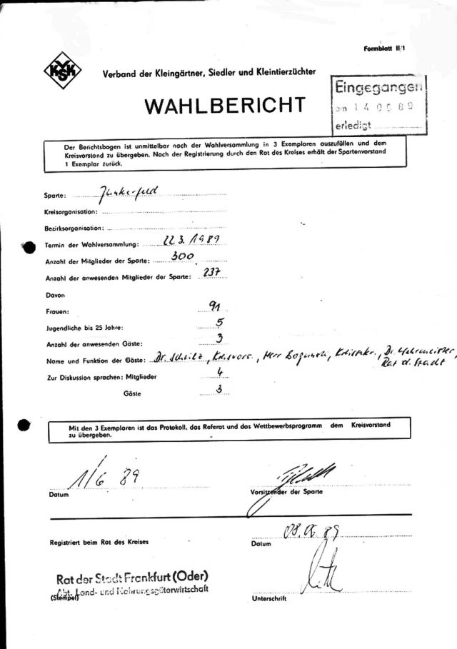 Wahlbericht